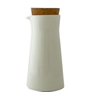 Iittala Teema 6-3/4-ounce Milk Jar, Oil Jar & Cork Stopper Teema White NEW